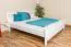 Pin Bois massif Cadre de lit 180 x 200 cm Blanc Abbildung