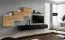 Mur TV Balestrand 157 | Chêne Wotan & Noir | 150 x 330 x 40 cm | Système Push-to-Open