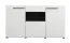 Buffet Idos 02 | 3 portes, 1 tiroir, 8 niches | Blanc brillant & noir | 96,5 x 173 x 41,5 cm