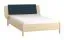 Tête de lit rembourée pour lit simple / Lit d'appoint Aegir 20 / 21 / 22, Couleur : Bleu marine, Dimensions : 47,5 x 140 x 4 cm