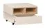 Table basse sur quatre roulettes / 1 compartiment ouvert / 1 tiroir / Couleur : Beige / Fonction Soft-Close / Fonction Push-to-open / Pour le salon
