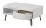 Table basse au design épuré Cathcart 02, Couleur : Chêne Riviera / Blanc - Dimensions : 46 x 107 x 67 cm (H x L x P)
