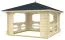 Pavillon Lugauer - madriers 40 mm, Superficie : 14,4 m², Toit en toile