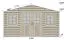 Abri de jardin Wiesenlust 01, 34 mm Maison en madriers, naturel, surface au sol 11,8 m², avec 1 porte double et 2 fenêtres simples, Toit à deux versants