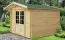 Abri de jardin O6 - 34 mm Maison en madriers, Surface : 7,39 m², Toit en bâtière