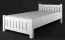 Cadre de lit pour enfants / Lit pour enfant 100 x 200 cm | Bois massif: Pin | Laqué Blanc Abbildung