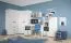 Chambre d'enfant - Bureau Benjamin 28, Couleur : Blanc - Dimensions : 74 x 125 x 60 cm (H x L x P)