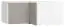 Supplément pour armoire d'angle Pantanoso 14, couleur : blanc / gris - Dimensions : 45 x 102 x 104 cm (H x L x P)