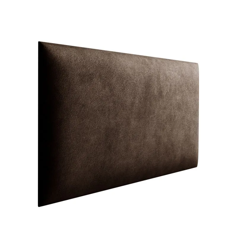 Panneaux rembourrés, lot de 10, Couleur : Brun foncé, Revêtement : Velours, dimensions : 40 x 30 cm