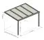 Abri de terrasse S 02, Toiture : polycarbonate transparent 16 mm, Surface au sol : 8,14 m² - Dimensions : 200 x 407 cm (l x L)