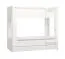 Lit superposé Aenna 129 blanc | 90 x 200 cm | Escalier à droite | Design épuré | Stable et robuste