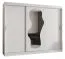 Armoire à portes coulissantes Lagginhorn 22 | Blanc | 2,5 m de large | Miroir intégré | 10 compartiments