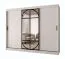 Armoire à portes coulissantes / Blanc mat / Porte miroir / Détails modernes / 250 x 62 x 200 cm / Penderie / 10 compartiments / 2 tringles à vêtements / Finition haut de gamme