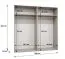 Armoire penderie 2 portes miroir Korab 88 | 2 m large | Kaschmir | Poignées or | Soft-Close