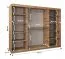 Armoire penderie Jorasses 22 | Blanc | 2 portes miroir coulissantes | 2,5 m largeur | 10 compartiments