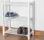 Meuble à chaussures en hêtre massif blanc laqué | Junco 224 | 70 x 58 x 26 cm | 3 étagères