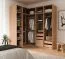Ensemble d'armoires pour dressing - Ensemble A Aarwangen / Couleur : Chêne piccini / Finitions modernes / Dimensions : 160 x 55 x 234 cm / Configurable individuellement / Pour chambre à coucher