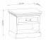 Table de chevet Badile 21, Couleur : Pin blanc / Brun - 50 x 57 x 40 cm (h x l x p)