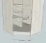 Armoire à portes tournantes / armoire d'angle Muros 06, couleur : blanc chêne - 222 x 87 x 50 cm (H x L x P)