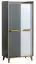 Armoire à portes battantes / armoire Caranx 1, couleur : blanc / chêne / anthracite - Dimensions : 195 x 90 x 55 cm (H x L x P)