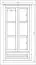 Armoire "Kilkis" en pin vieux blanc 34 - Dimensions : 204 x 104 x 56 cm (H x L x P)
