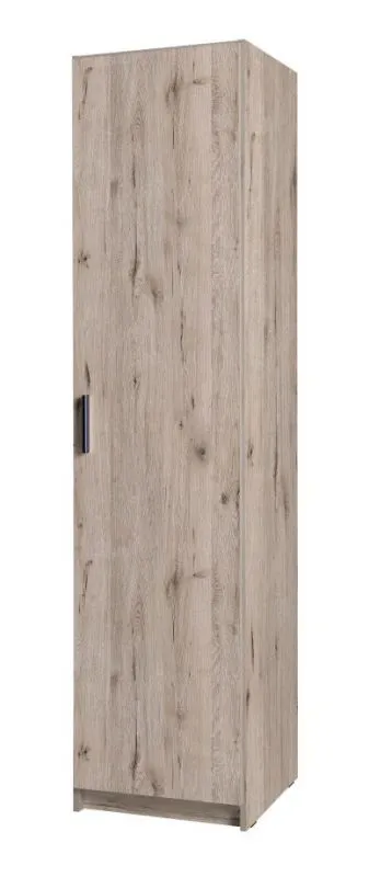 Étroite 47 cm de large Armoire avec 1 porte | tringle à vêtements | Couleur: Chêne Abbildung