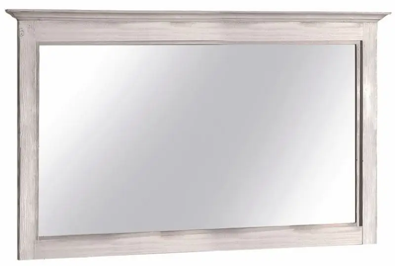Miroir "Kilkis" pin vieux blanc 22 - 79 x 136 x 6 cm (h x l x p)