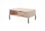 Table basse lumineuse à deux tiroirs Fouchana 07, Couleur : Beige / Chêne viking - Dimensions : 44 x 97 x 60 cm (H x L x P)