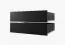 Armoire neutre avec motif moderne Dom 47, Couleur : Noir mat / Chêne Artisan - Dimensions : 200 x 120 x 62 cm (h x l x p), avec cinq casiers