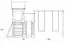 Tour de jeux S3B avec toboggan ondulé, balançoire double, balcon, bac à sable, rampe et structure d'escalade - Dimensions : 450 x 500 cm (l x p)