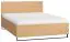 Lit double Patitas 20 avec sommier à lattes, couleur : chêne - couchette : 140 x 200 cm (l x L)