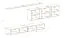 Meuble-paroi simple avec suffisamment d'espace de rangement Balestrand 107, couleur : chêne wotan / blanc - dimensions : 150 x 340 x 40 cm (h x l x p), avec huit compartiments