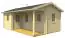 Maison de sauna Weißeck avec plancher - Maison en madriers de 70 mm, Surface au sol : 25,8 m², Toit en bâtière