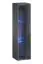Vitrine suspendue avec éclairage LED Fardalen 19, couleur : gris - dimensions : 120 x 30 x 30 cm (h x l x p), avec trois compartiments