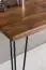 Table de bureau avec plateau généreux, Couleur : sheesham / Noir - Dimensions : 76 x 60 x 130 cm (h x l x p), avec 1 tiroir