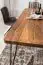 Grande table de salle à manger en bois massif de Sheesham Marimonos 03, Couleur : Sheesham / Noir - Dimensions : 80 x 200 cm (l x p), avec pieds en épingle à cheveux