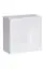 Lot de 2 élégantes armoires suspendues Balestrand 327, couleur : blanc / gris - dimensions : 110 x 130 x 30 cm (h x l x p), avec quatre compartiments