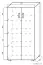 Armoire Garut 26, couleur : Chêne de Sonoma - Dimensions : 156 x 80 x 40 cm (H x L x P)
