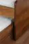 Lit simple / Lit fonctionnel en bois de pin massif, couleur chêne rustique 93, avec sommier à lattes - 90 x 200 cm (l x L)