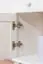 Table de chevet en pin massif, laqué blanc 011 - Dimensions 55 x 42 x 35 cm (h x l x p)