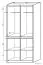 Armoire à portes battantes / armoire Popondetta 22, couleur : chêne Sonoma - Dimensions : 200 x 95 x 58 cm (H x L x P)