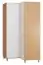 Armoire à portes battantes / armoire d'angle Arbolita 18, couleur : chêne / blanc - Dimensions : 195 x 102 x 104 cm (H x L x P)