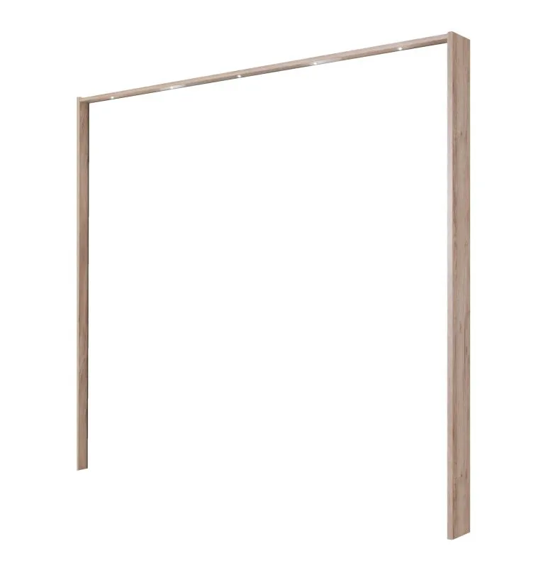Cadre LED, Couleur : Chêne gris, pour armoire à portes battantes Luzzi 01