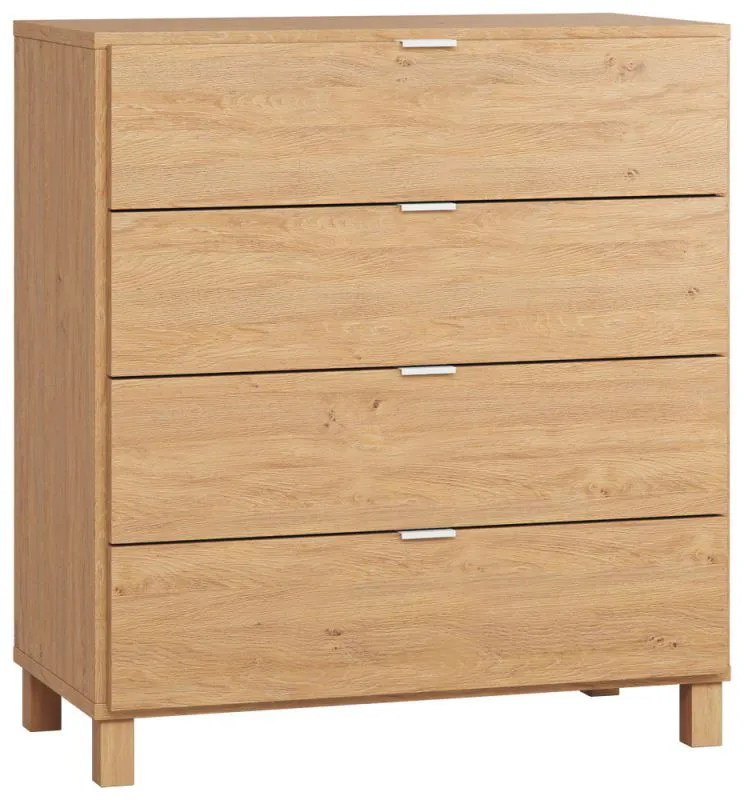 Commode Averias 07, couleur : chêne - Dimensions : 100 x 90 x 47 cm (H x L x P)