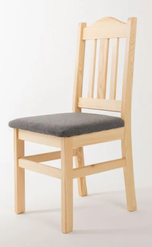 Chaise en bois de pin massif, naturel 002 - Dimensions 93 x 43 x 45 cm (H x L x P)