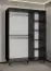 Exceptionnelle armoire à portes coulissantes Jotunheimen 162, couleur : noir - Dimensions : 208 x 150,5 x 62 cm (H x L x P)