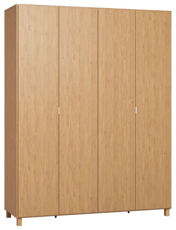 Armoire Averias 15, couleur : chêne - Dimensions : 239 x 185 x 57 cm (H x L x P)