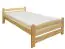 Lit simple / lit d'appoint en bois de pin massif, naturel 84, avec sommier à lattes - dimension 100 x 200 cm