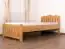lit simple / lit d'appoint en bois de chêne massif naturel Pirol 93 - Dimensions 100 x 200 cm