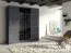 Armoire à portes coulissantes / Penderie Ioannina, Couleur : Noir - dimensions : 215 x 200 x 60 cm (h x l x p)